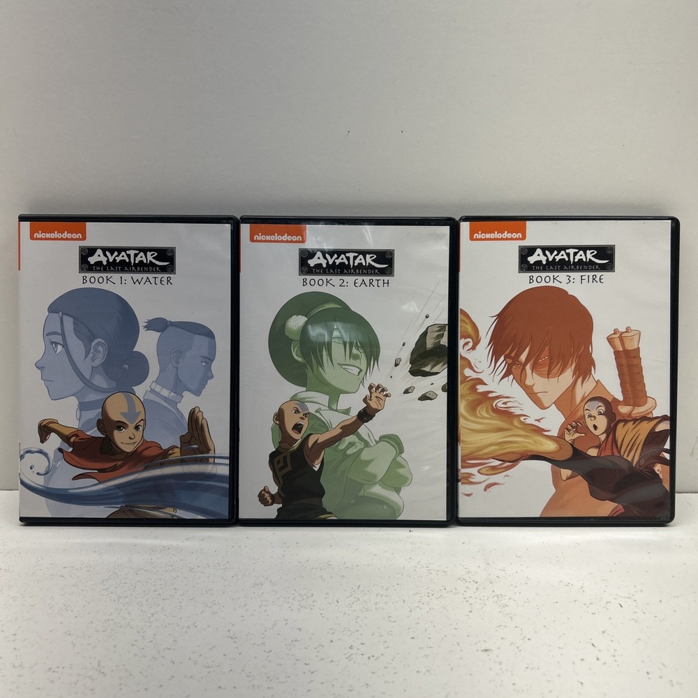 Nickelodeon Avatar the Last Airbender DVD Complete Series Books 1, 2, 3